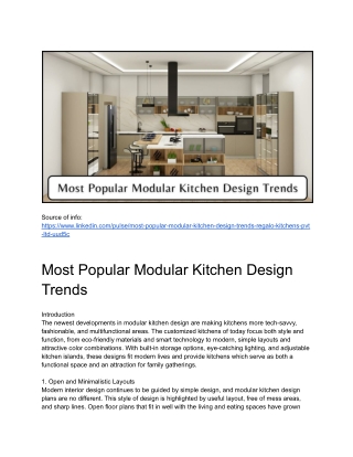 Most Popular Modular Kitchen Design Trends