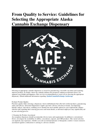 AlaskaCannabisExchange Anchorage