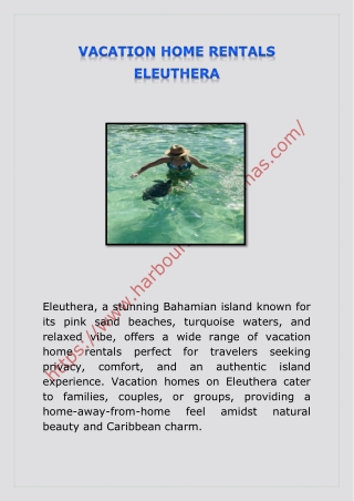 VACATION HOME RENTALS ELEUTHERA