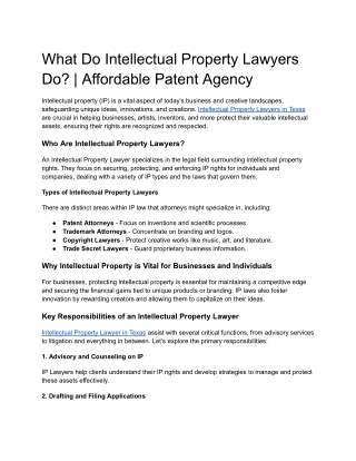 What Do Intellectual Property Lawyers Do_ _ Affordable Patent Agency