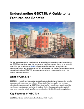 Understanding GBCT38_ A Guide to Its Features and Benefits