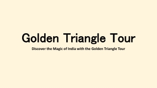 Golden Triangle Tour