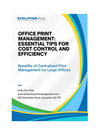 Boost Efficiency with Effective Office Print Management Strategies