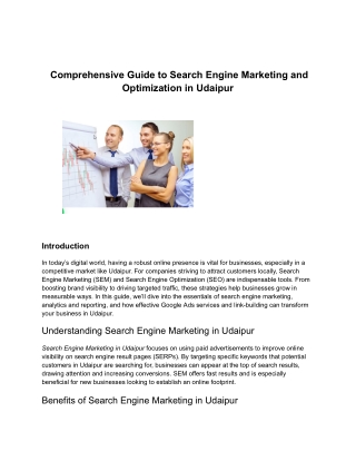 Search Engine Optimization Udaipur