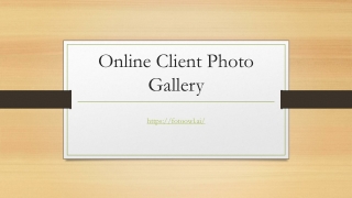 Online Client Photo Gallery