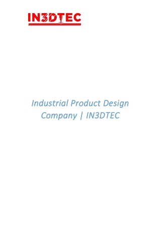 Industrial Product Design Company