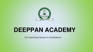 CA Coaching Classes in Coimbatore CA Final Coaching in Coimbatore