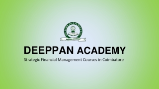 Strategic Financial Management Course Finance Courses in Coimbatore