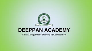 Strategic Cost Management Course Cost Management Training in CBE