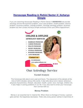 Horoscope Reading in Rohini Sector 4 | 8929054563