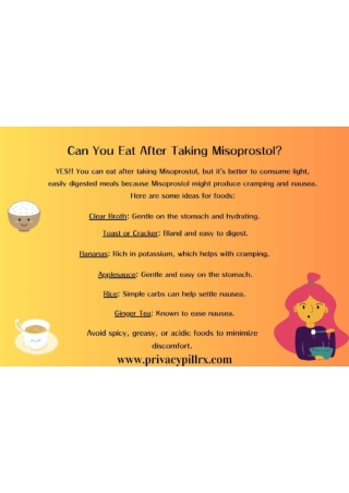 Can You Eat After Taking Misoprostol?