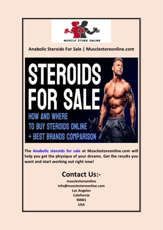 Anabolic Steroids For Sale | Musclestoreonline.com