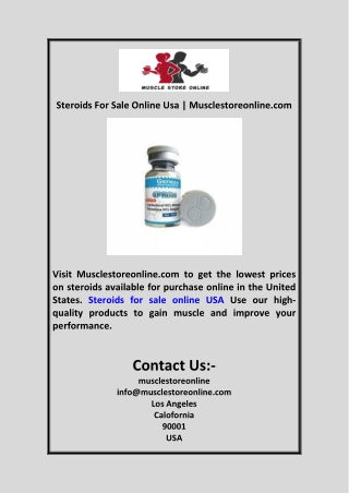 Steroids For Sale Online Usa | Musclestoreonline.com