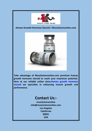 Human Growth Hormone Steroid | Musclestoreonline.com