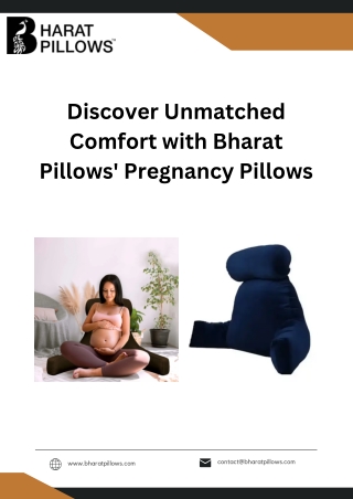 Discover Unmatched Comfort with Bharat Pillows' Pregnancy Pillows