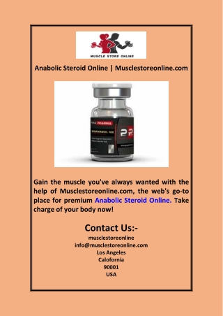 Anabolic Steroid Online | Musclestoreonline.com