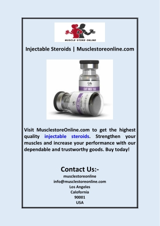 Injectable Steroids | Musclestoreonline.com