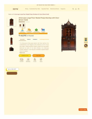 Wooden Pooja Mandir for Home
