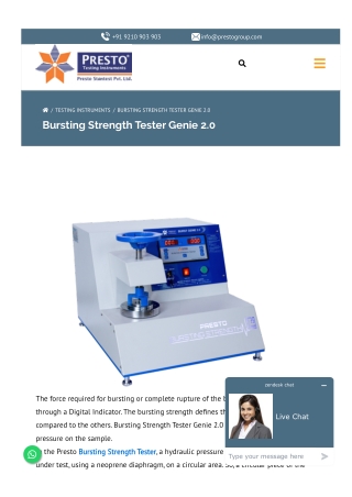 What is a Bursting Strength Tester, and why is it essential for packaging qualit