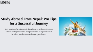 Your Guide to Studying Abroad from Nepal: Essential Tips for Success