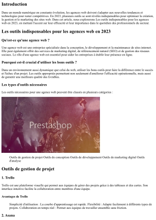 Les outils indispensables pour les agences web en 2023