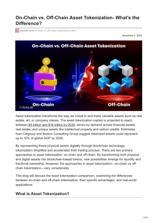 On-Chain vs Off-Chain Asset Tokenization- Whats the Difference