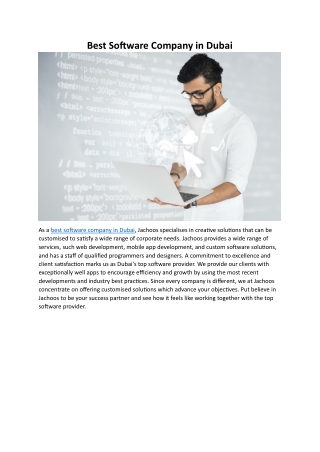 Best Software Company in Dubai