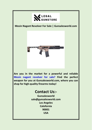Mosin Nagant Revolver For Sale | Gunsalesworld.com