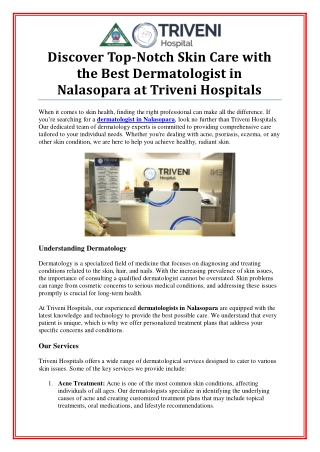 Expert Dermatologist in Nalasopara: Quality Care for Every Skin Type