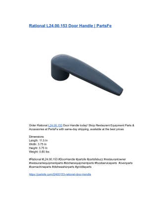 Rational L24.00.153 Door Handle _ PartsFe