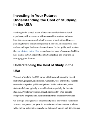 Investing in Your Future_ Understanding the Cost of Studying in the USA