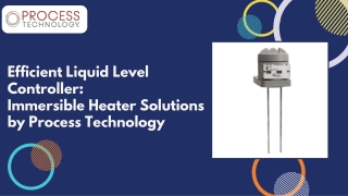 Efficient Liquid Level Controller-  Immersible Heater Solutions by Process Technology