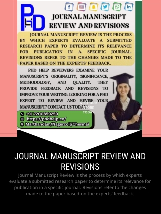 Journal Manuscript Review and Revisions