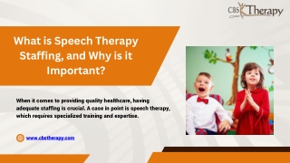 What is Speech Therapy Staffing, and Why is it Important?