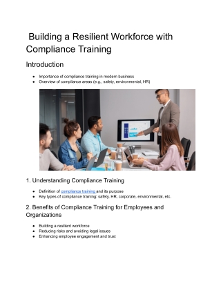 Using Microlearning for ‘Compliance Training’ to Build a Resilient Workforce - M
