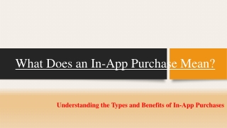 What Does an In-App Purchase Mean