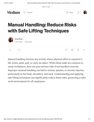 Manual Handling_ Reduce Risks with Safe Lifting Techniques _