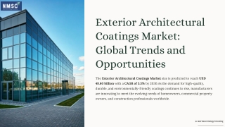 Exterior Architectural Coatings Market: Trends, Innovations, and Growth Forecast
