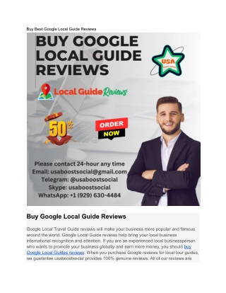 2024s Best Site to Buy Google Local Guide Reviews