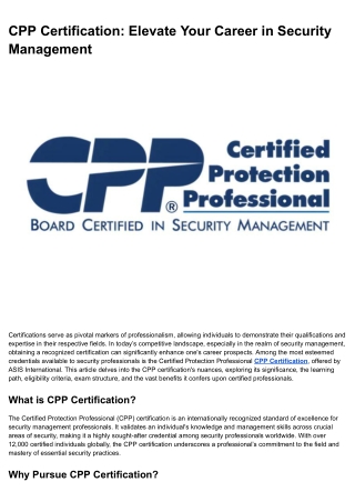 CPP Certification_ Elevate Your Career in Security Management (1)