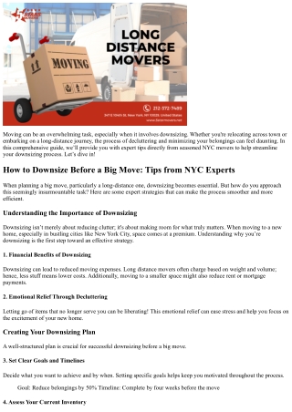 “How to Downsize Before a Big Move: Tips from NYC Experts”