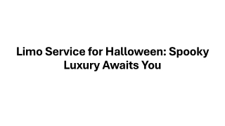 Limo Service for Halloween
