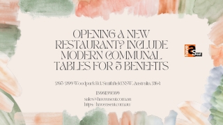 Opening a New Restaurant? Include Modern Communal Tables for 5 Benefits