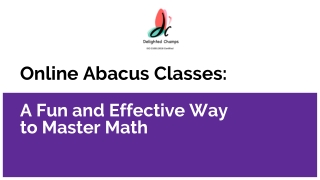 Online Abacus Classes: A Fun and Effective Way to Master Math