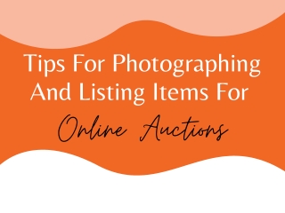 Tips For Photographing And Listing Items For