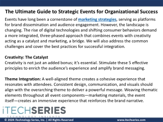 The Ultimate Guide to Strategic Events for Organizational Success