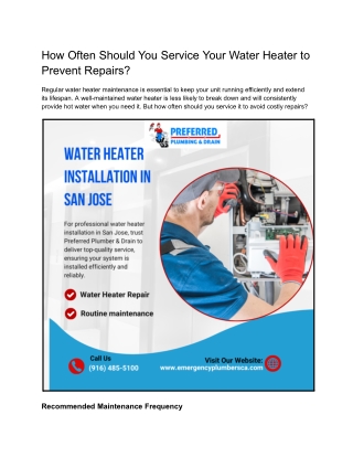 How Often Should You Service Your Water Heater to Prevent Repairs