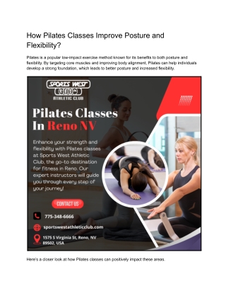 How Pilates Classes Improve Posture and Flexibility