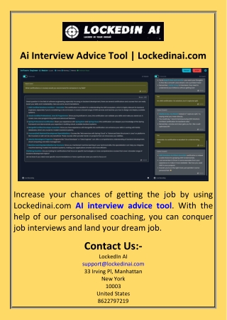 Ai Interview Advice Tool  Lockedinai.com