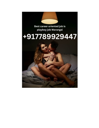 Best career oriented job is playboy job Warangal